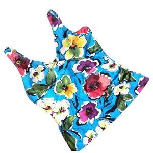 St. John's Bay Blue Floral Swim Top 16